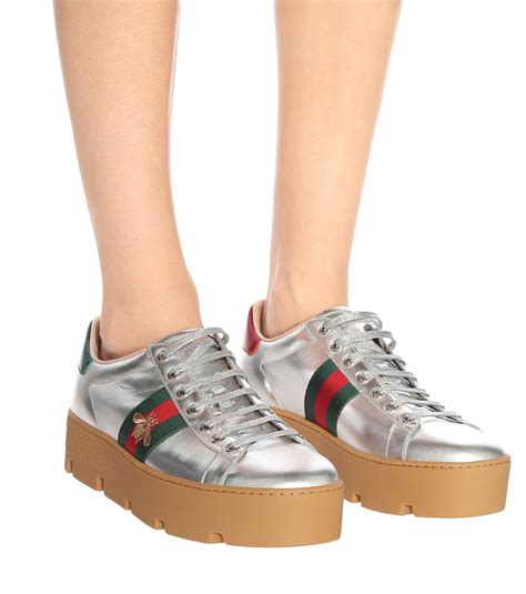 gucci ace metallic silver|gucci ace shoes customer service.